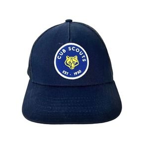 Cub Scout Boy Scout Bear SnapBack Hat Trucker Mesh Back Blue One Size Adjustable